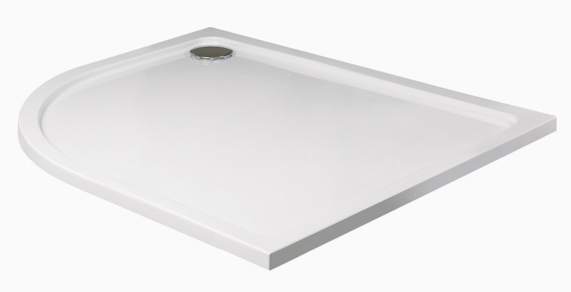 KRISTAL LOW PROFILE 1000x800 Offset Quadrant Shower Tray LH with FREE shower waste