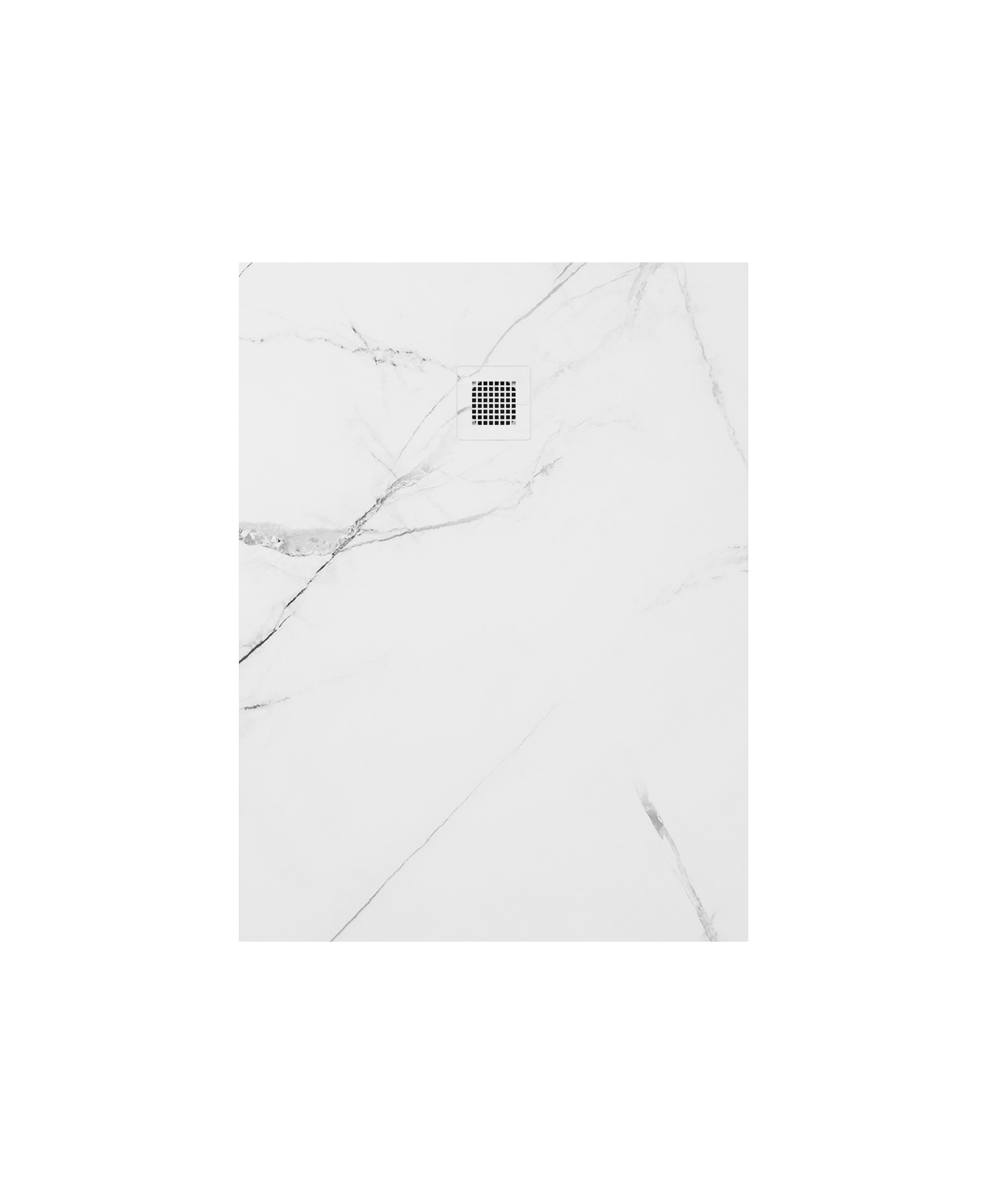 UNITY RECTANGLE 1200X900MM SHOWER TRAY WHITE MARBLE & WASTE