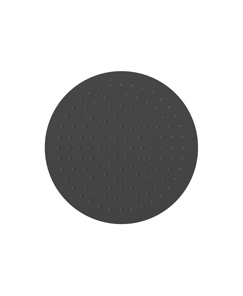 SYNC Round Thin Stainless Steel Shower Head 250mm Matt Black