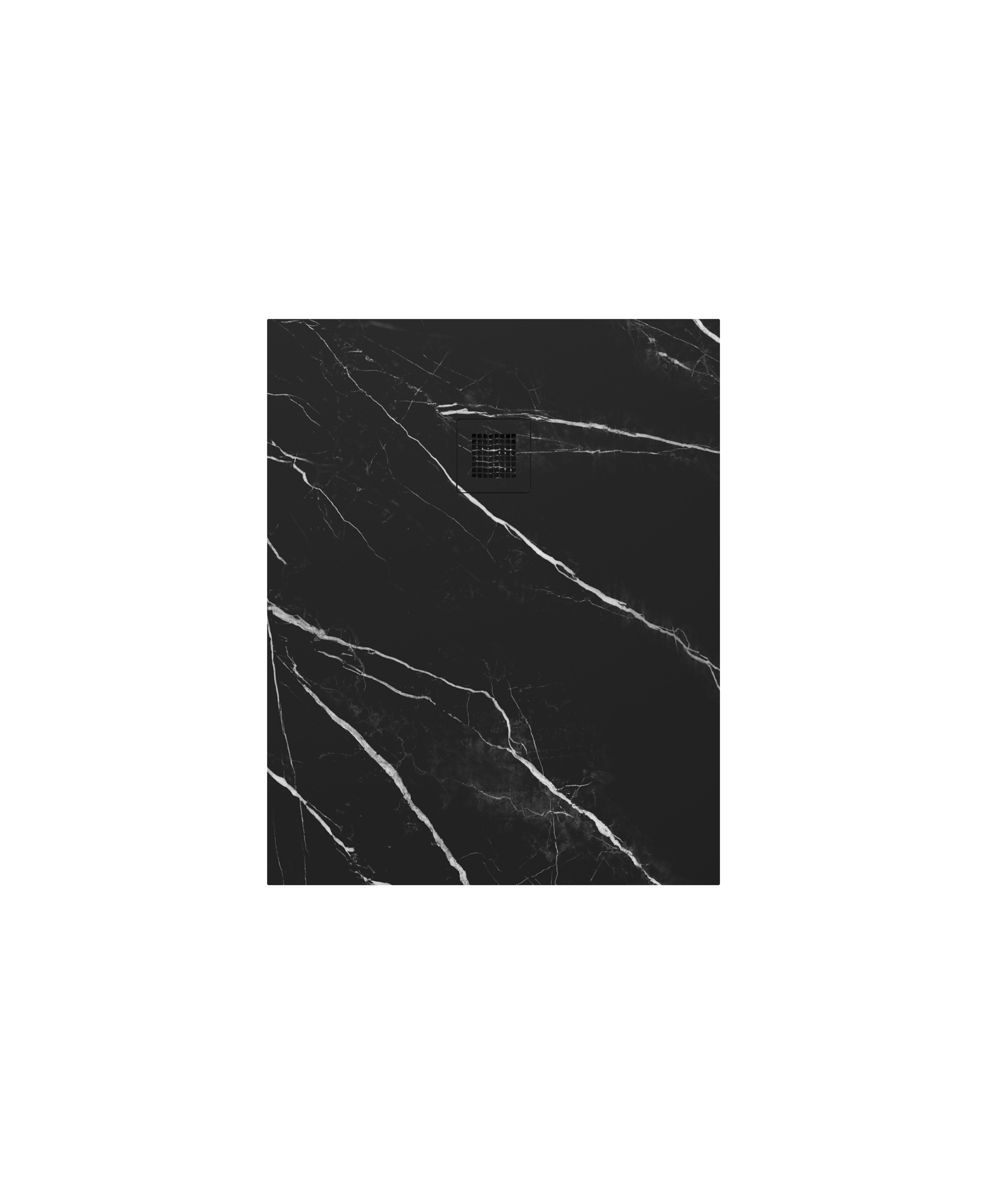 UNITY RECTANGLE 1000X800MM SHOWER TRAY BLACK MARBLE & WASTE