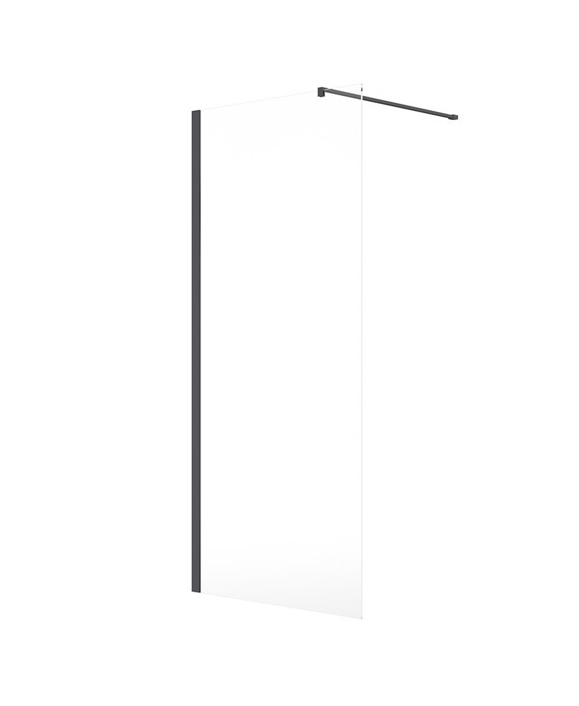 ASPECT 900MM WETROOM PANEL MIDNIGHT GREY MATT