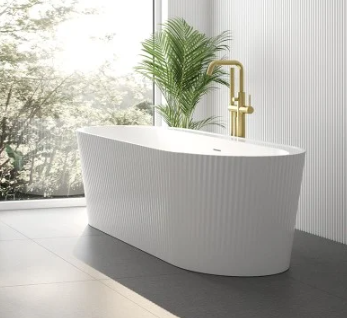 REED FLUTED 1700X750MM FREESTANDING BATH WHITE