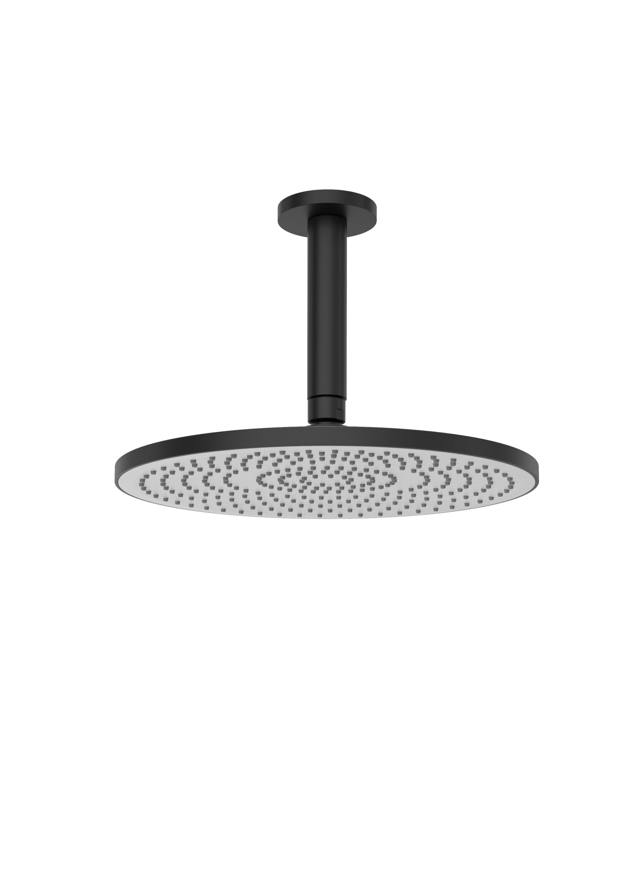 SYNC Round Ceiling Shower Arm 200mm Matt Black