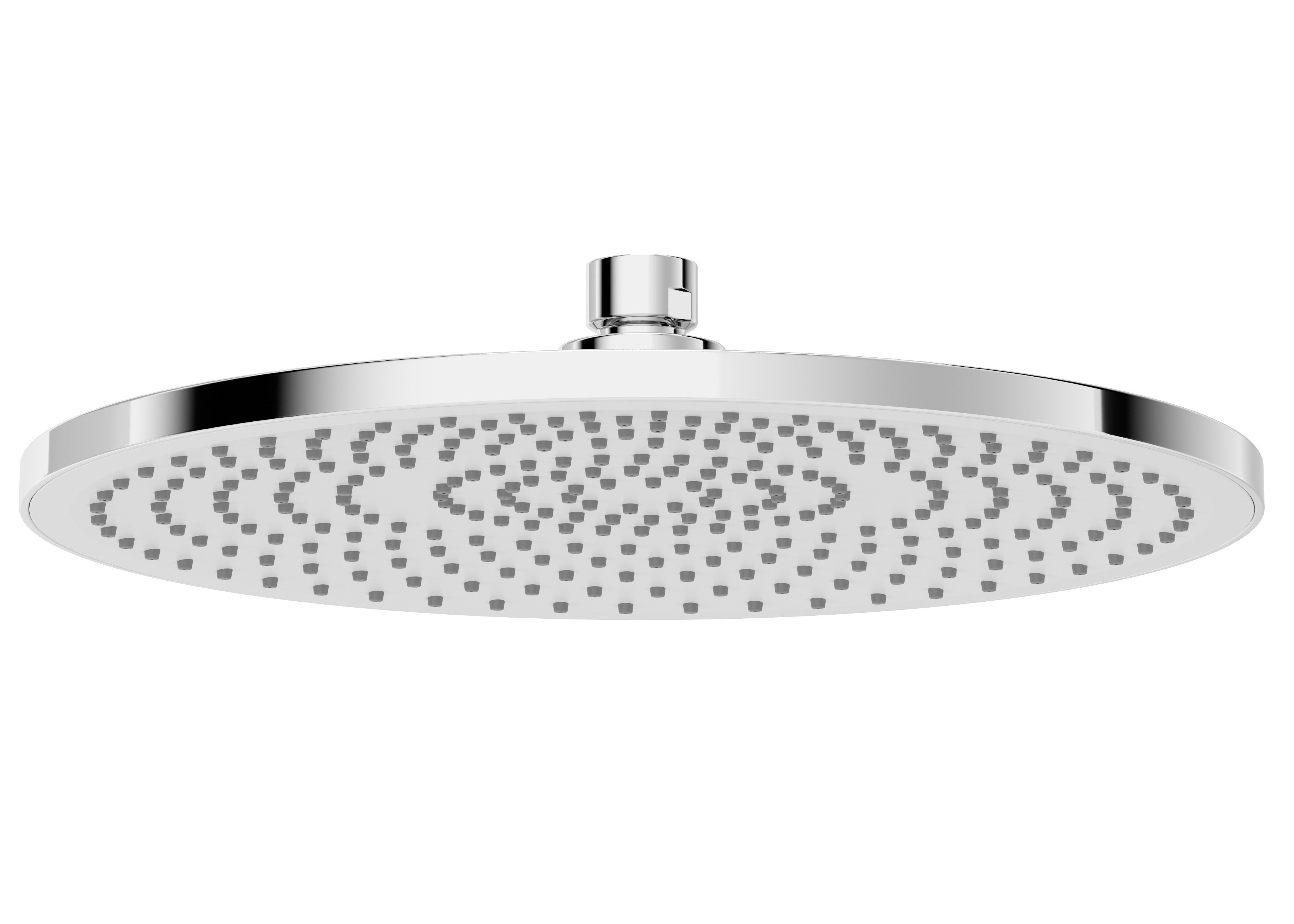 SYNC Round 250mm ABS White Face Plate Shower Head Chrome