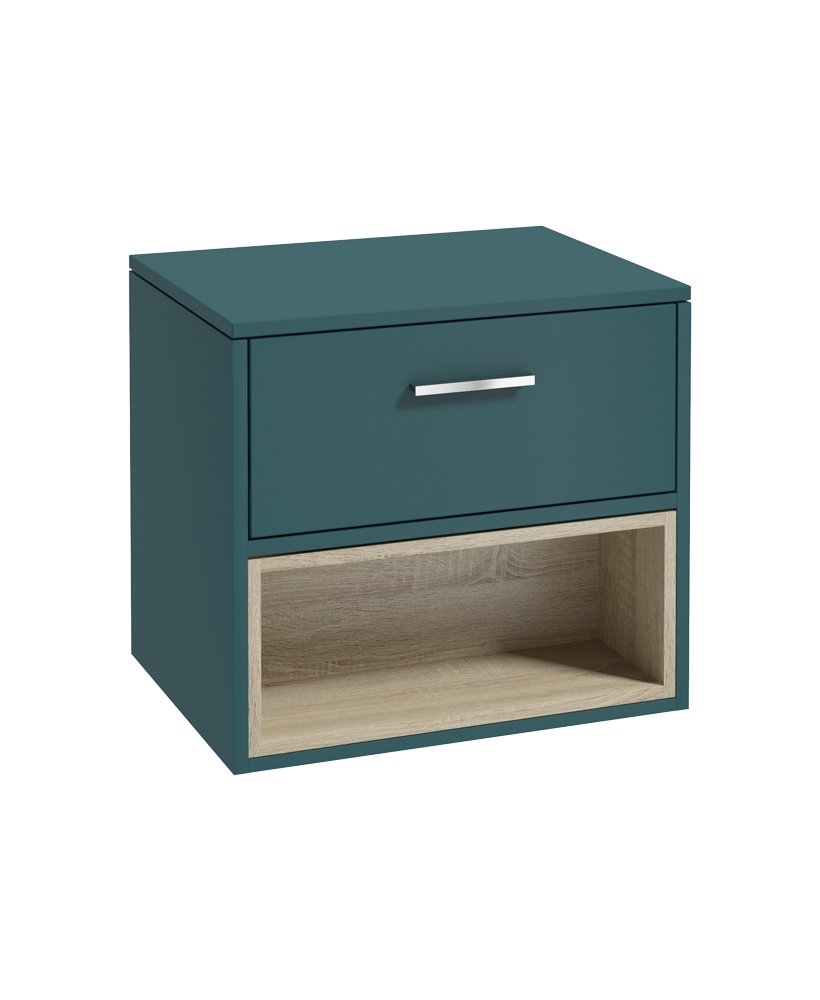 MALMO 60CM COUNTERTOP BASIN OCEAN BLUE MATT - CHROME HANDLE