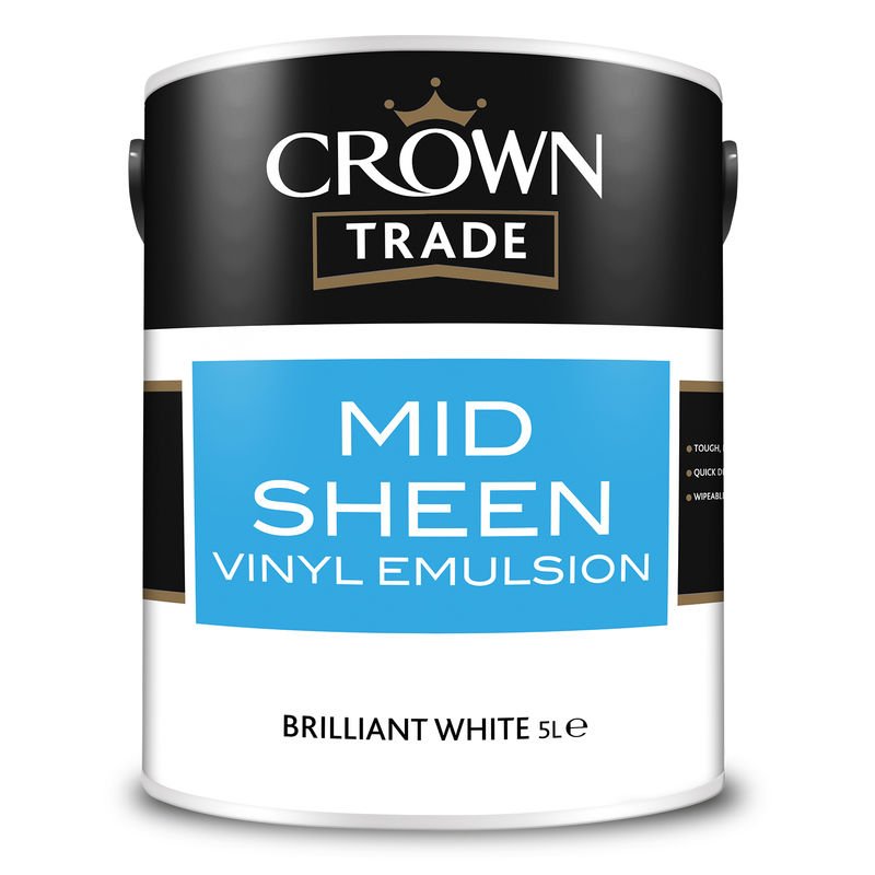 CROWN TRADE CT MID SHEEN EMULSION BRIL WHITE 5L