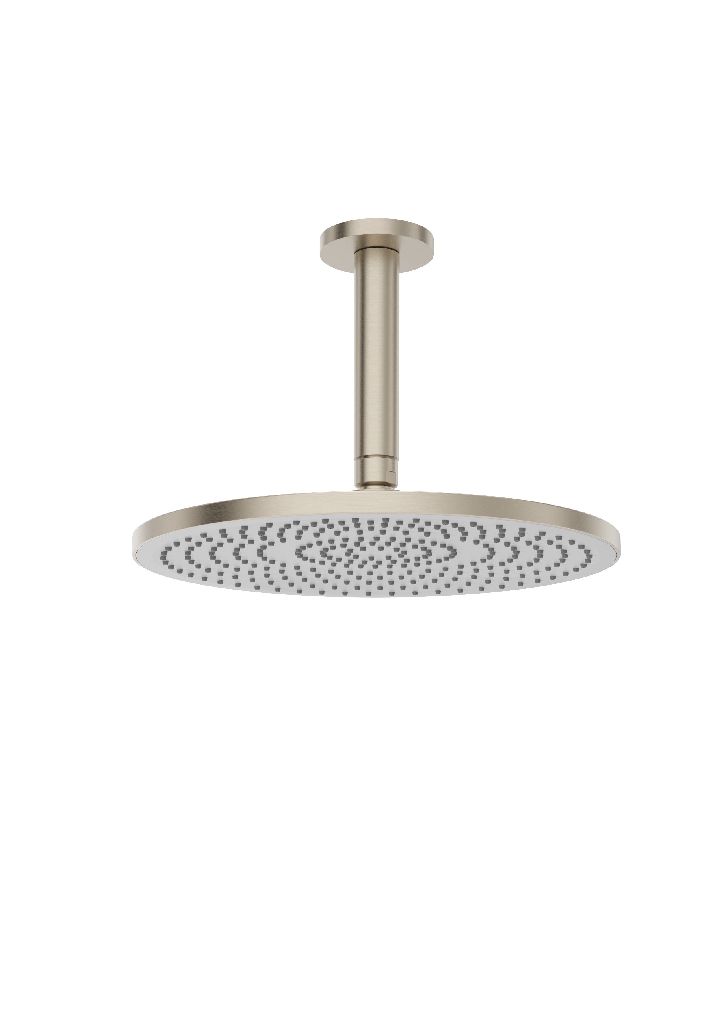 SYNC Round Ceiling Shower Arm 200mm Brushed Nickel
