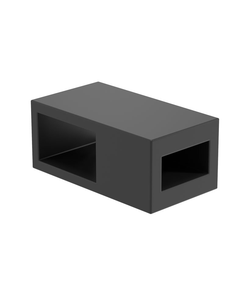 MIRAGE T Piece Joiner for Support Bars Matt Black