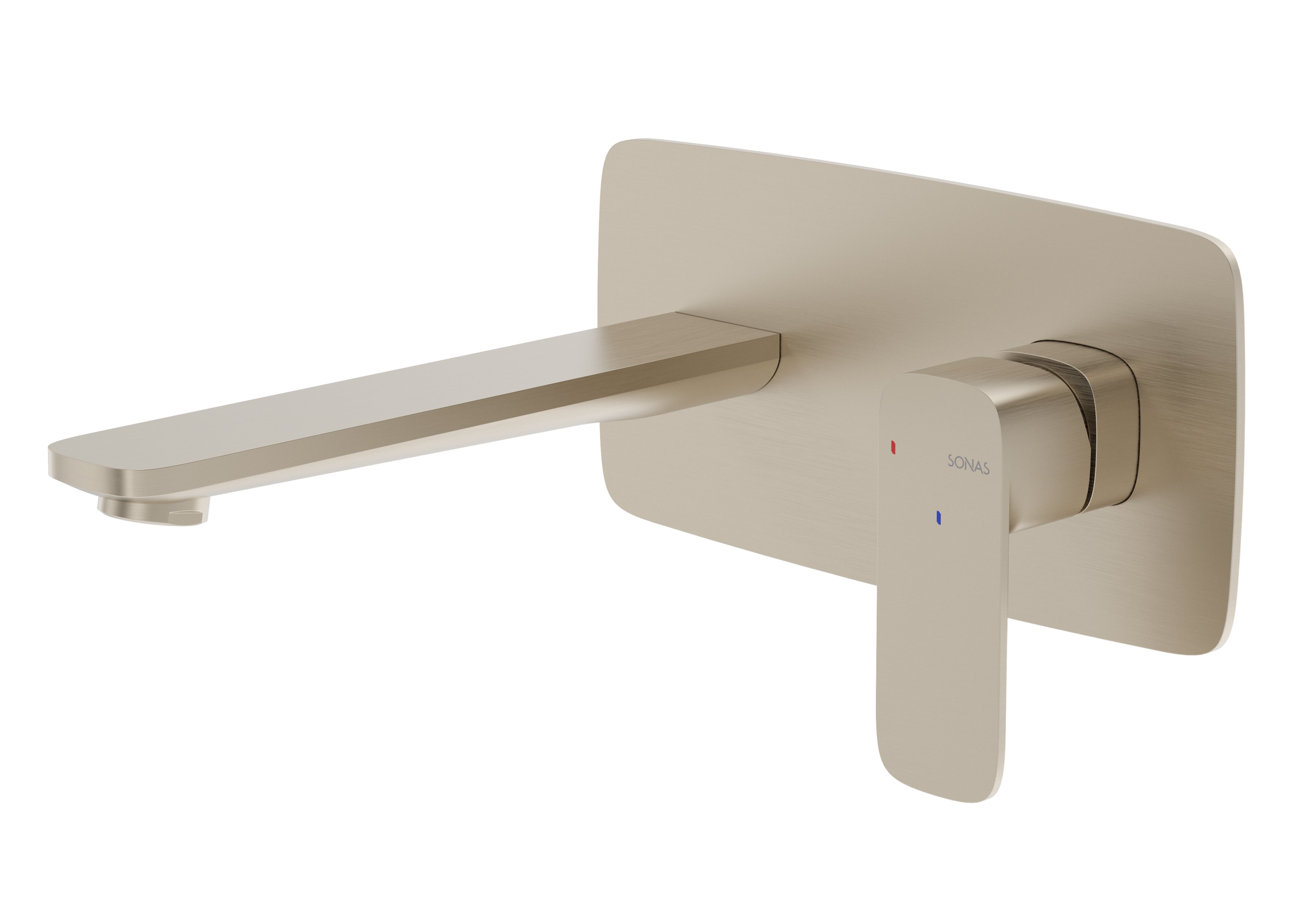 INEZ Wall Mounted Basin Mixer Brushed Nickel