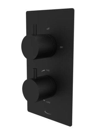 QUANTUM DUAL FUNCTION SHOWER VALVE MATT BLACK