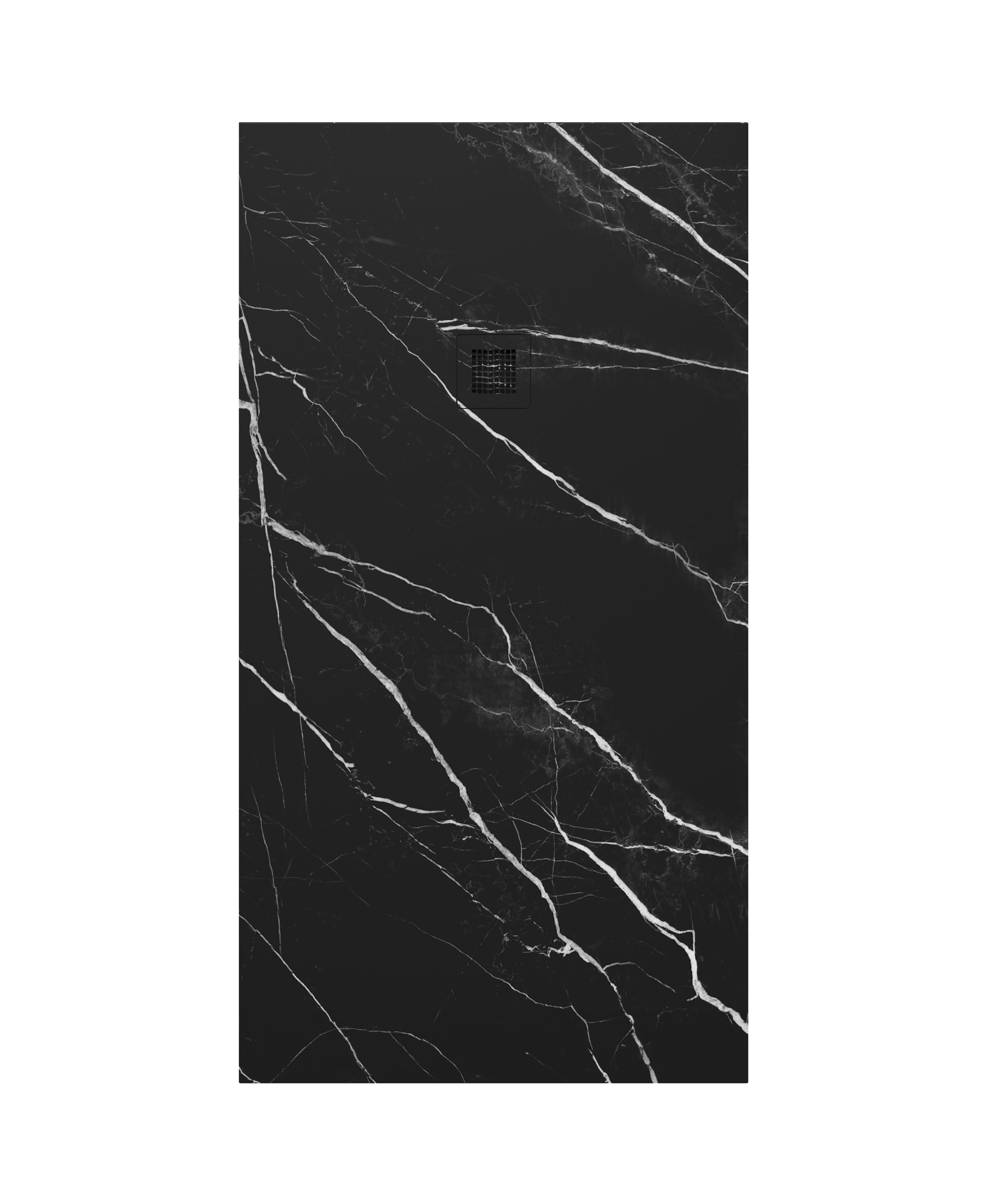 UNITY RECTANGLE 1800X800MM SHOWER TRAY BLACK MARBLE & WASTE