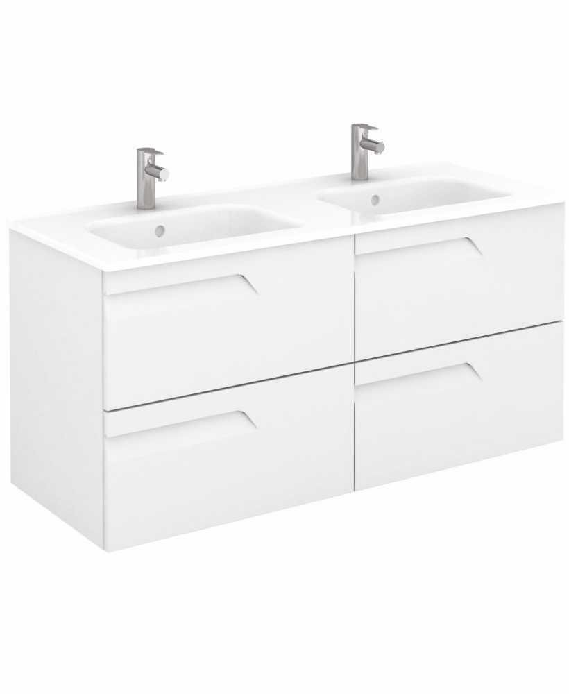 BRAVA 120 WHITE VANITY UNIT & SLIM BASIN