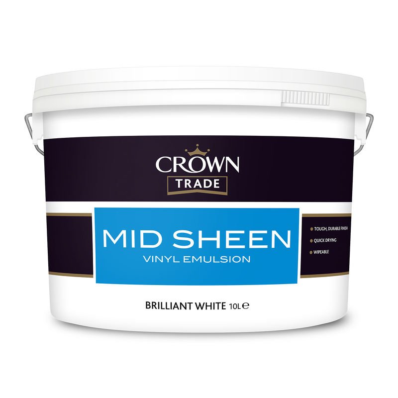 CROWN TRADE MID SHEEN EMULSION BRIL WHITE 10L