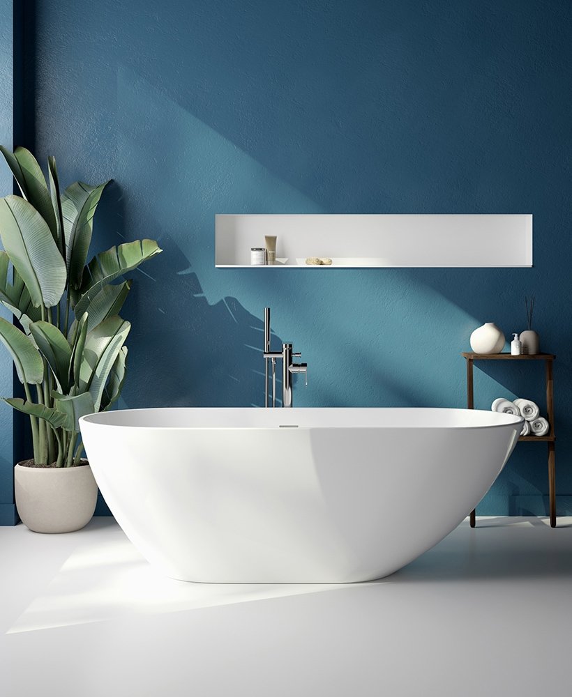 ABYSS Freestanding Bath including waste and overflow 1700x750mm