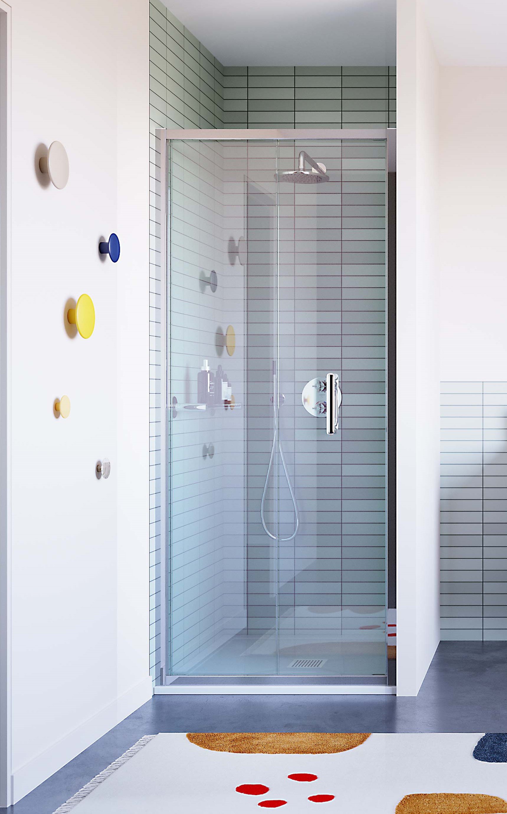 FLAIR BABY ILI BIFOLD DOOR 800MM SILVER WITH CLEAR GLASS 1800MM HIGH