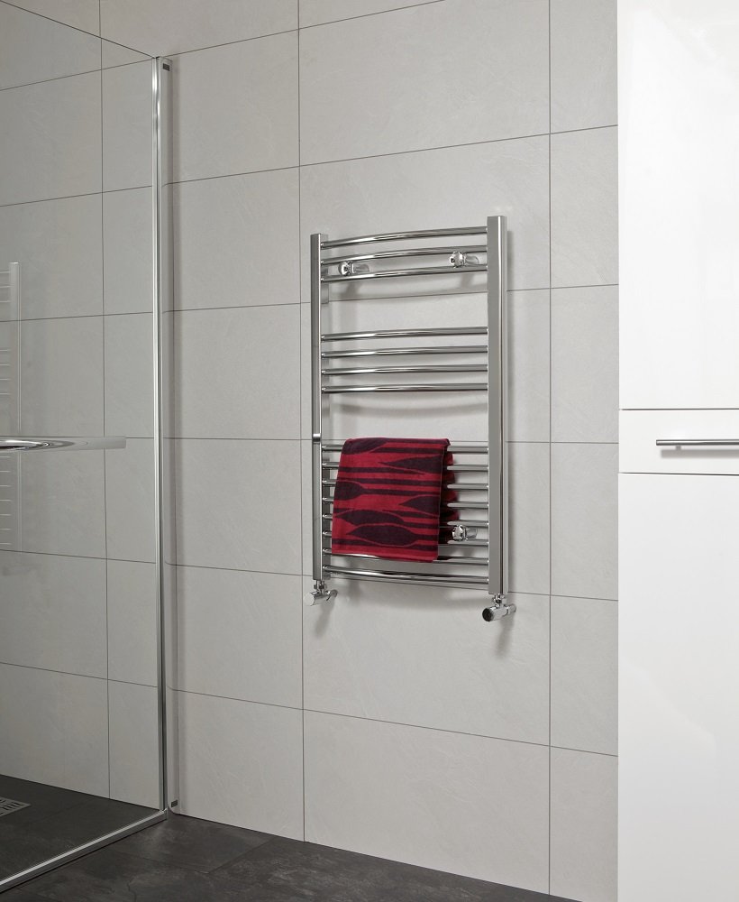 SONAS 800 x 600 Curved Towel Rail - Chrome