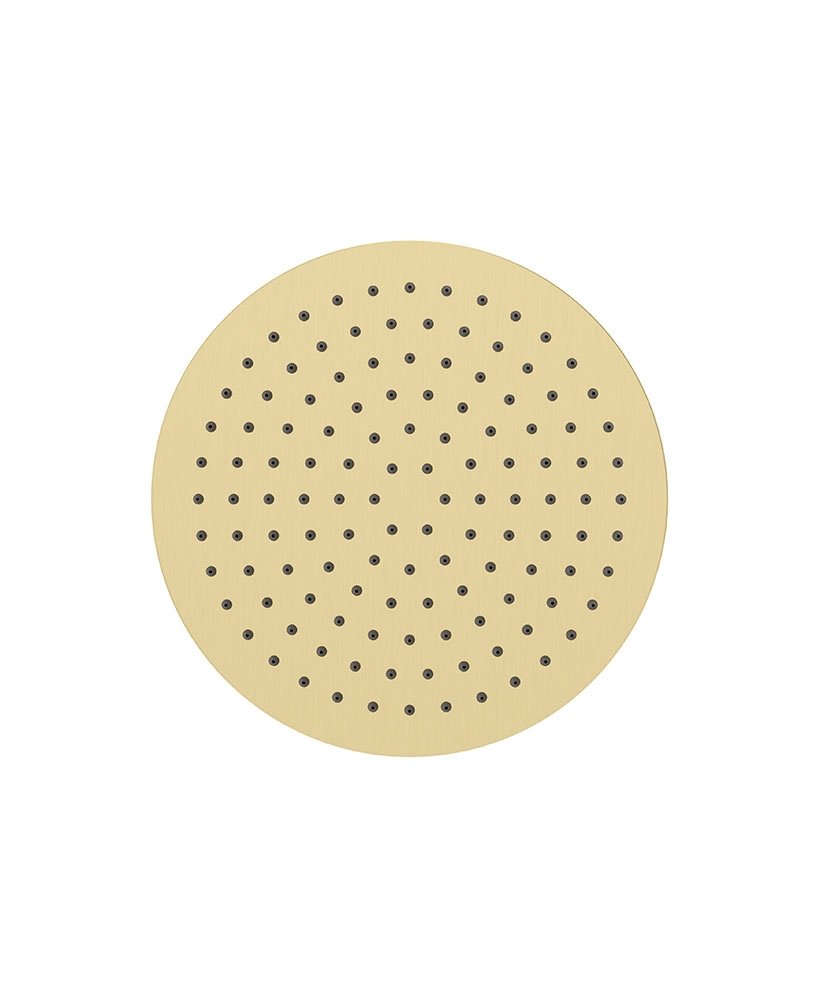 SYNC Round Thin Stainless Steel Shower Head 250mm Brushed Gold