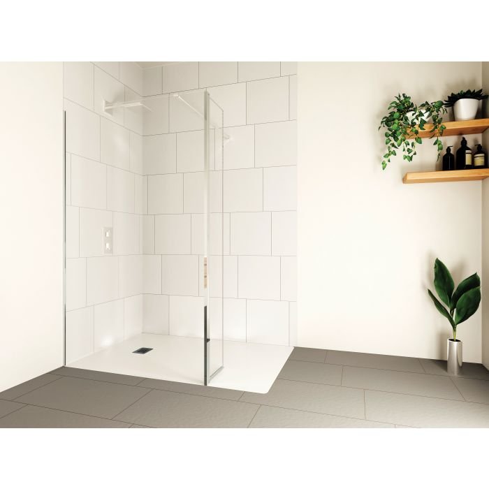 VERVE 700MM WETROOM WITH SUPPORT BAR BRIGHT SILVER