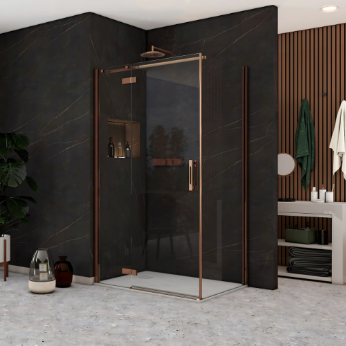 IMAGE i9 900 SIDE PANEL RIGHT HAND (FOR USE WITH i9 INLINE HINGE DOORS) BRUSHED BRONZE