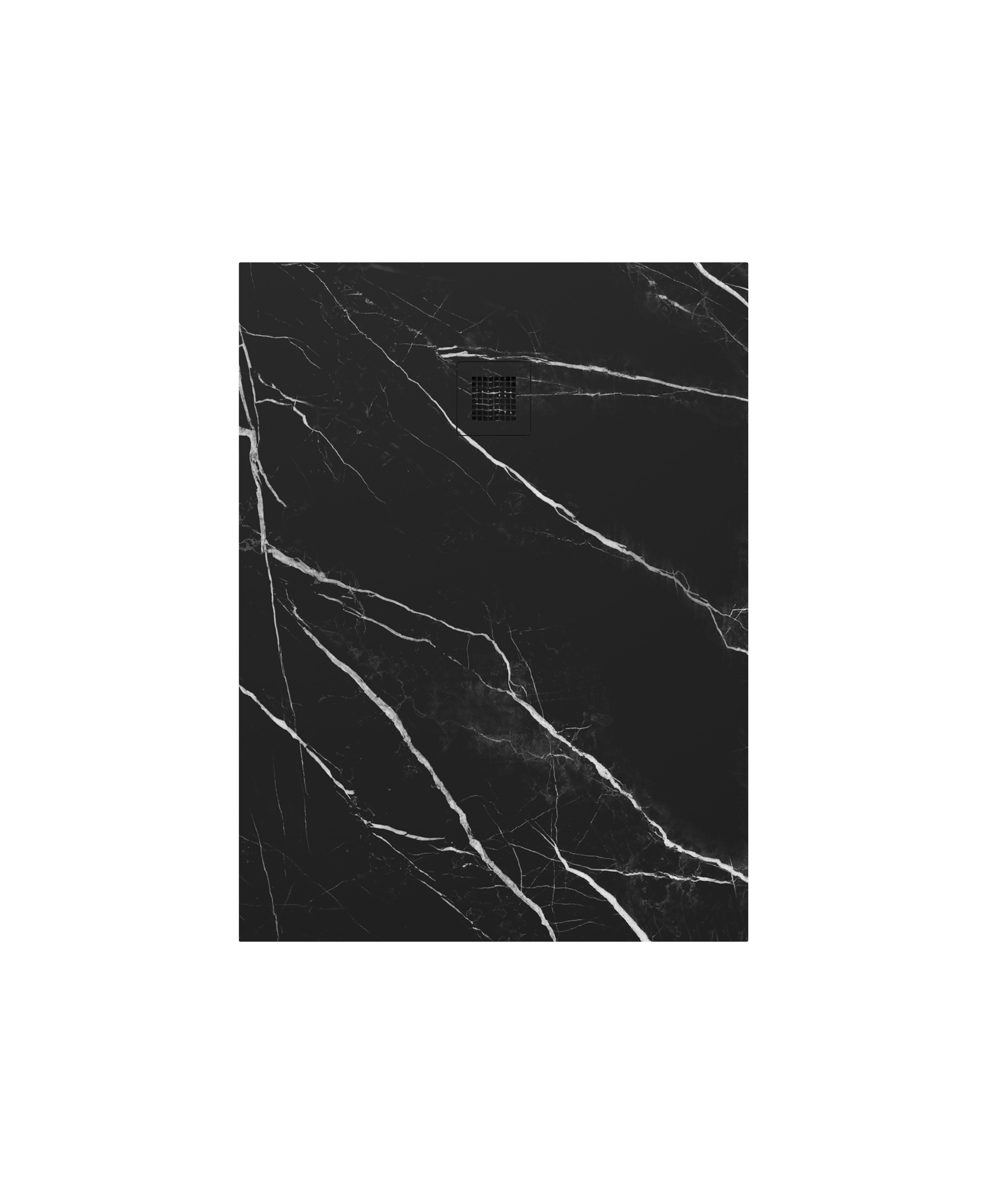 UNITY RECTANGLE 1200X900MM SHOWER TRAY BLACK MARBLE & WASTE