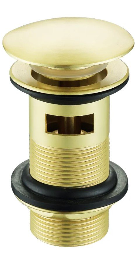 BRUSHED BRASS SLOTTED WASTE