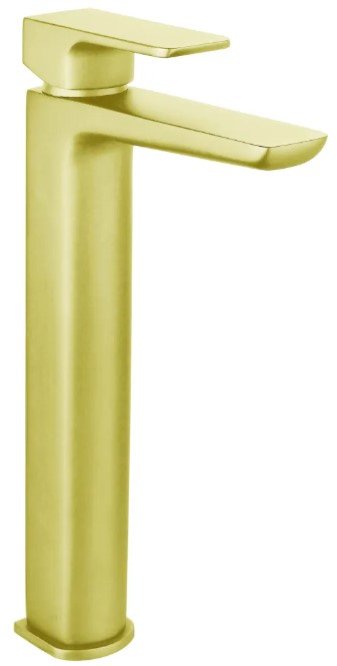 SALDO BRUSHED BRASS TALL MONO BASIN MIXER