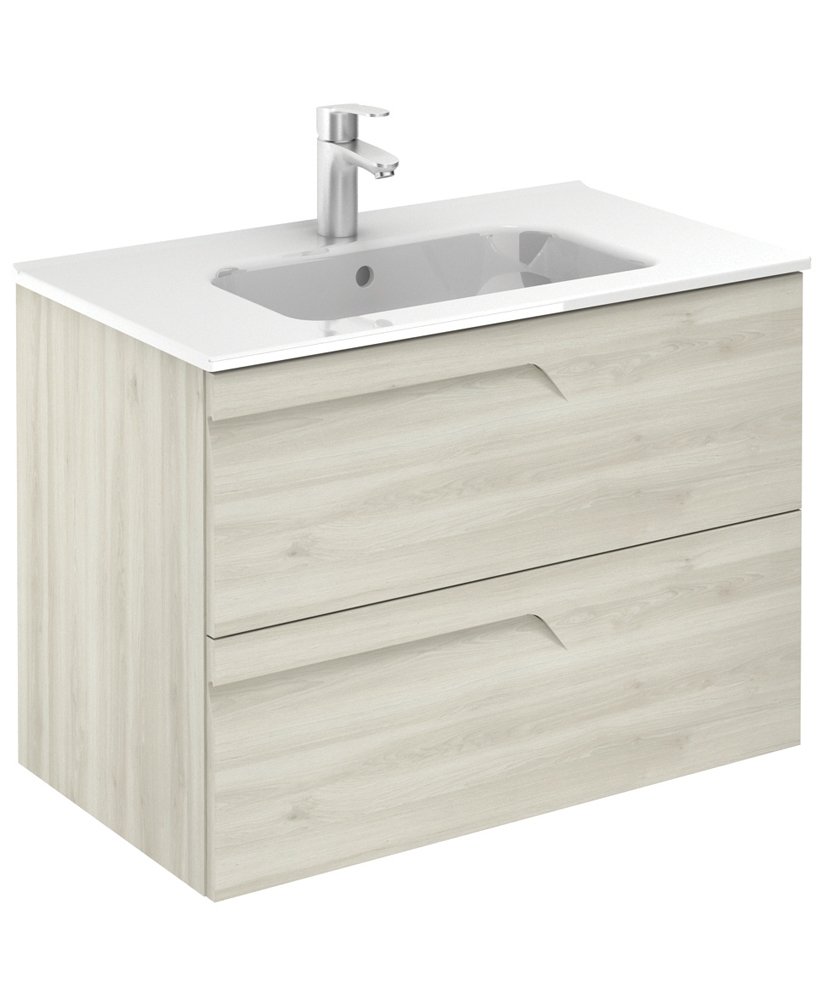 BRAVA NATURE WHITE 80 VANITY UNIT & SLIM BASIN