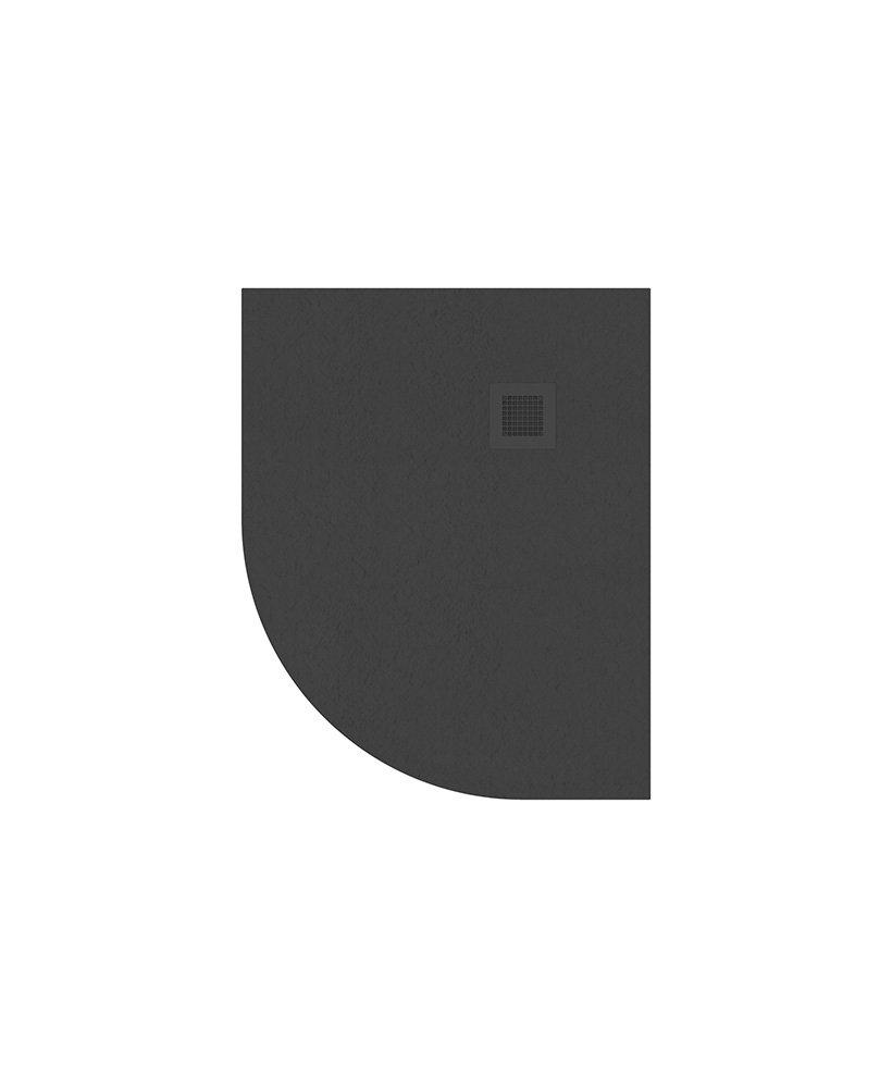 SLATE 1000x800 Offset Quadrant Shower Tray RH Anthracite - Anti Slip