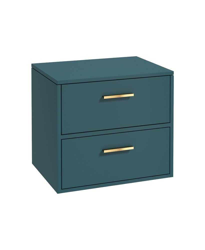 FINLAND 60CM UNIT WITH COUNTER TOP GOLD HANDLE MATT OCEAN BLUE