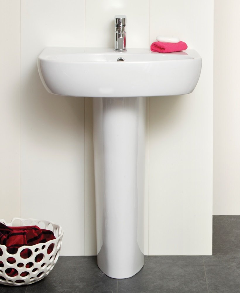 PARVA 55CM BASIN & FULL PEDESTAL