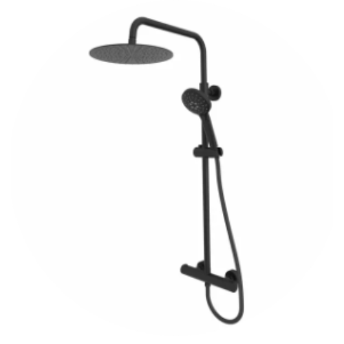 Merit Push Button Bar Valve Black