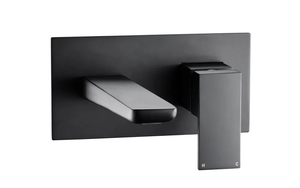 SALDO BLACK WALL MOUNT BASIN MIXER