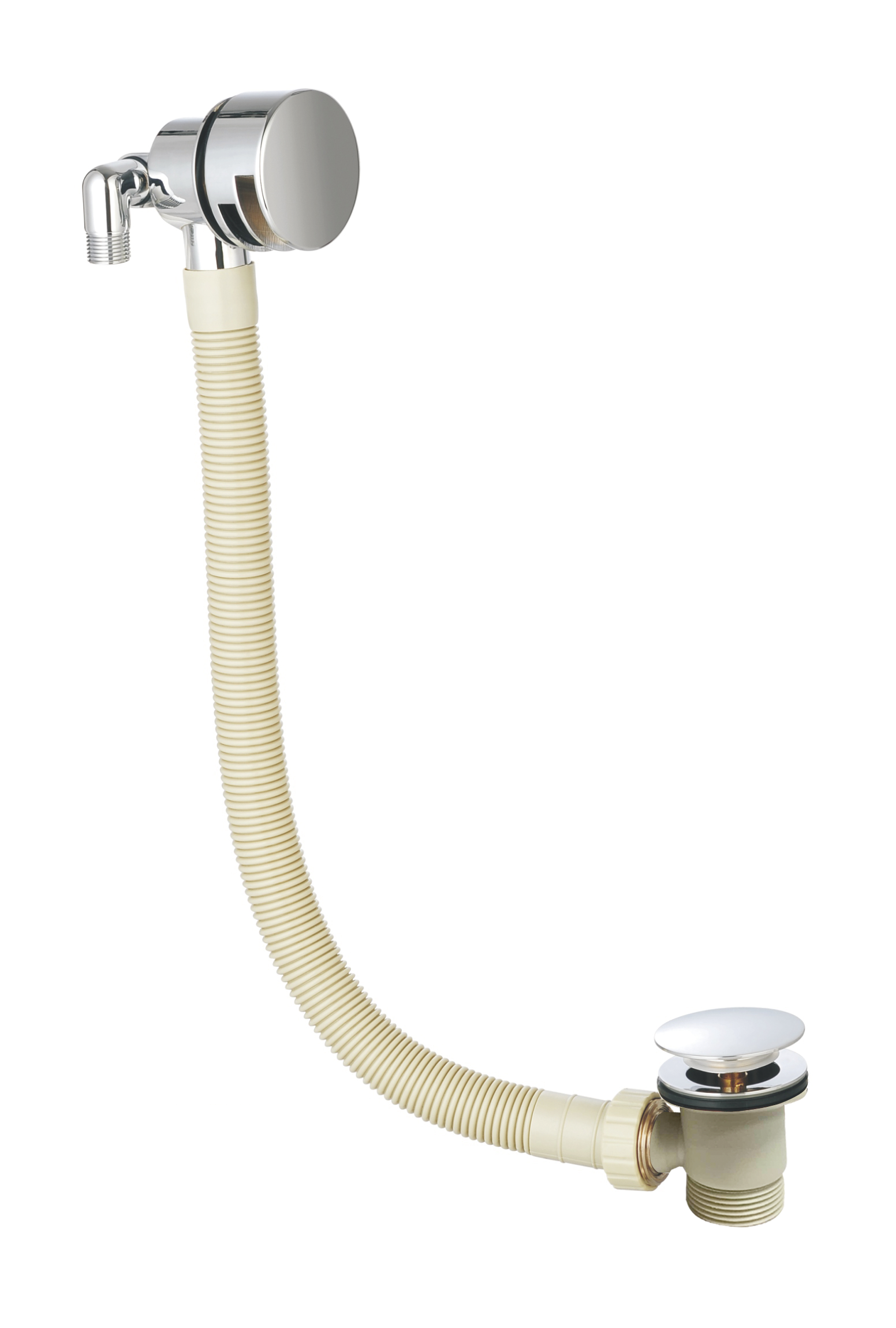 NOW ROUND BATH FILLER WITH EASY CLEAN SPRUNG WASTE AND OVERFLOW