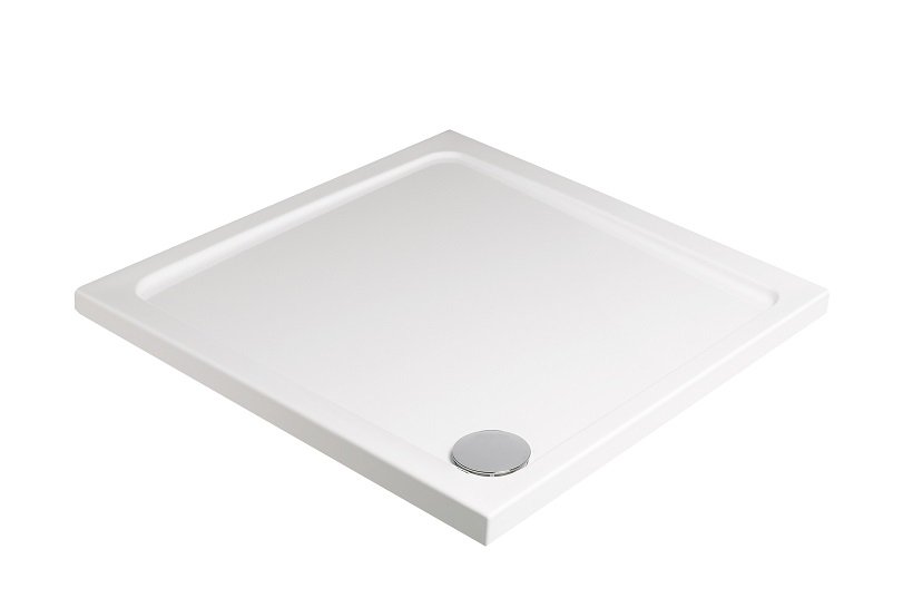 KRISTAL LOW PROFILE 1000 Square Shower Tray with FREE shower waste
