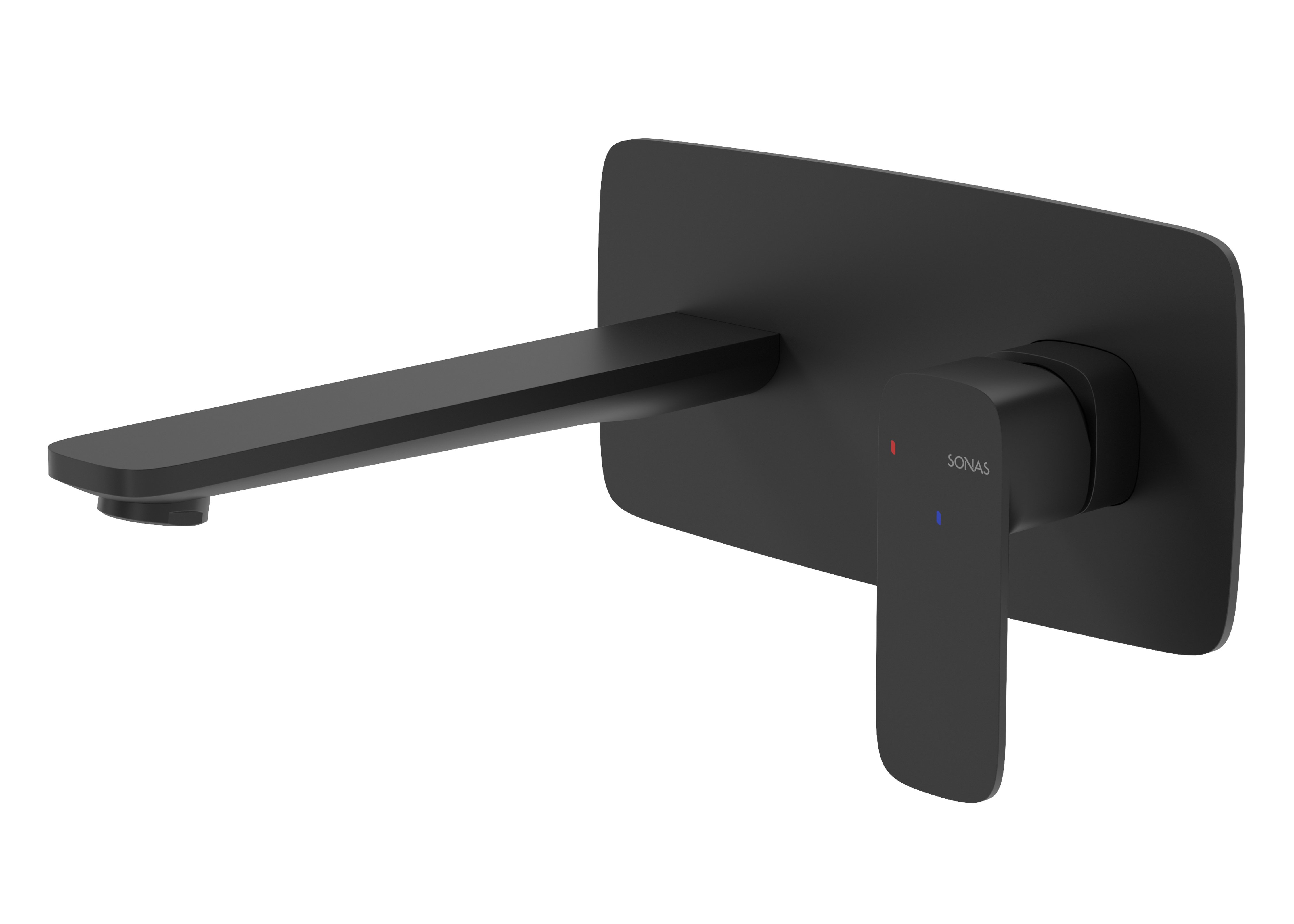 INEZ Wall Mounted Basin Mixer Matt Black