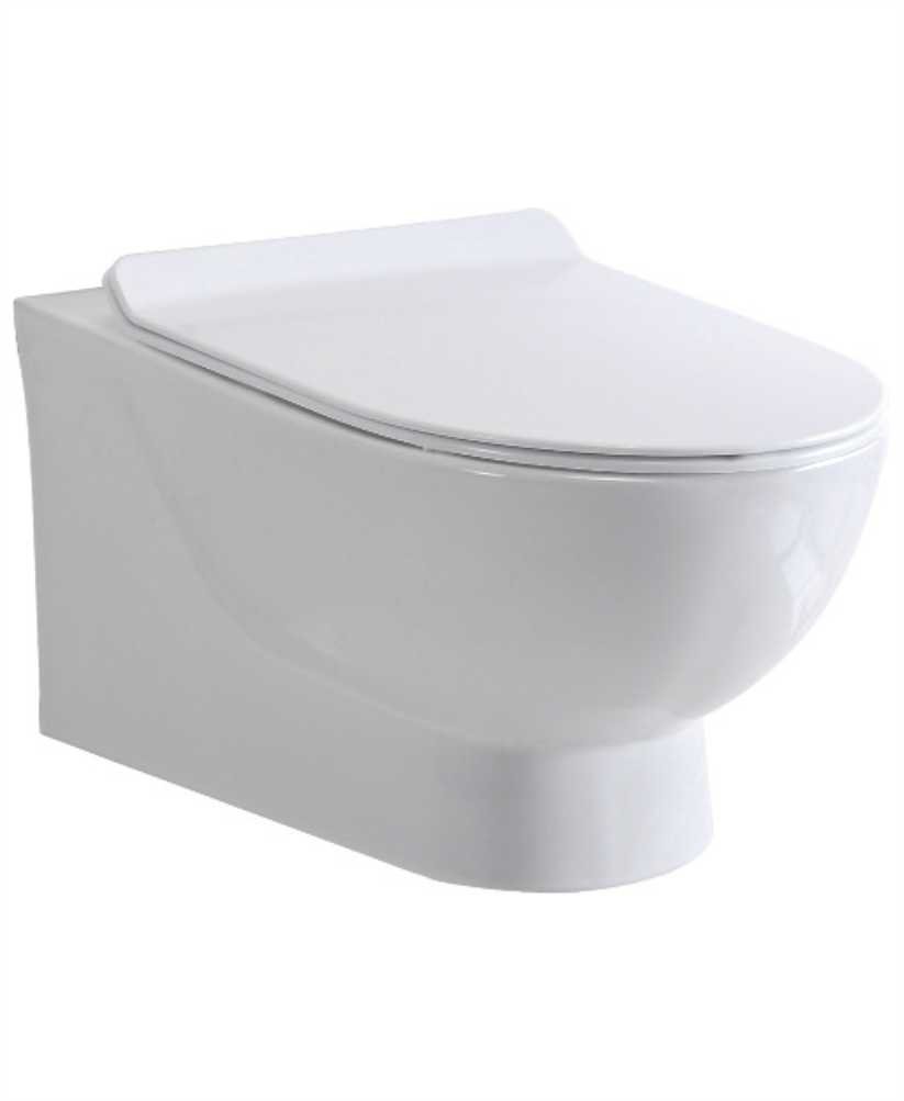 VERONA WALL HUNG RIMLESS WC-SLIM SOFT CLOSE SEAT