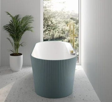 REED FLUTED 1700X750MM FREESTANDING BATH COLOURED