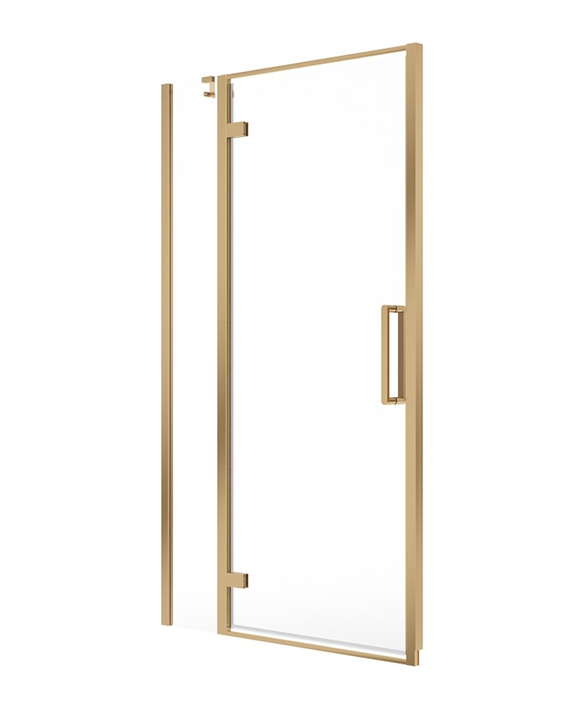 ASPECT 8MM FRAMED HINGED & INLINE DOOR 1000MM BRUSHED GOLD