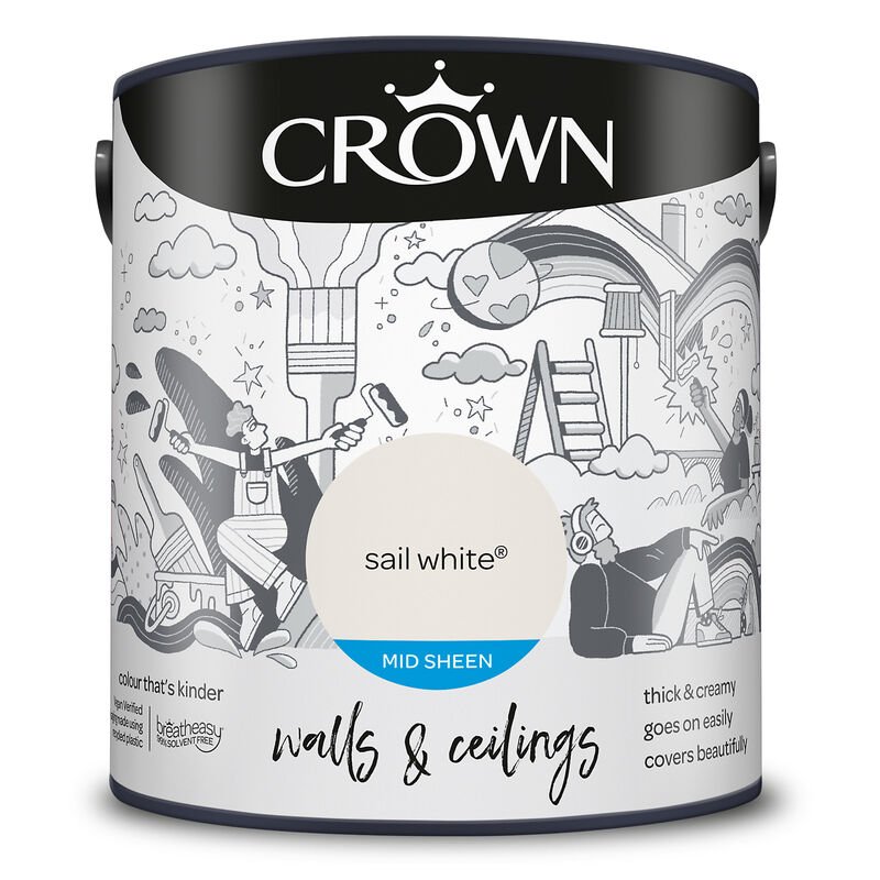 CROWN CR MID SHEEN SAIL WHITE 2.5L