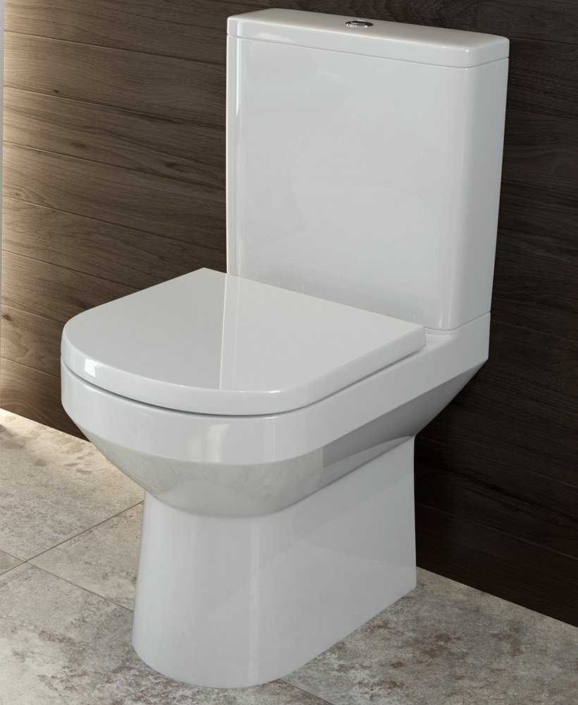 VIVA COMFORT HEIGHT CLOSE COUPLED WC - SOFT CLOSE SEAT