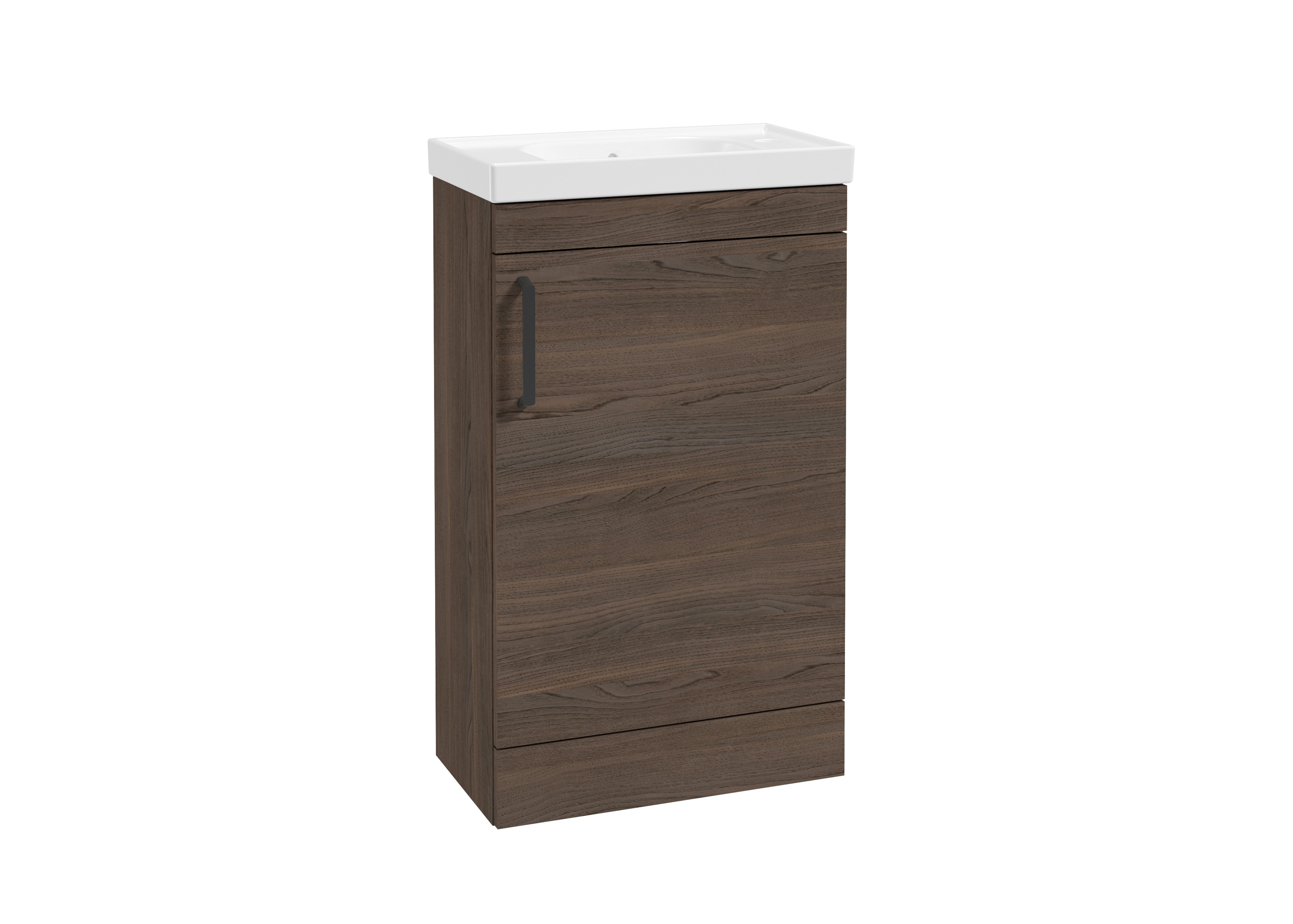 CORTA Floorstanding 50cm Single Door Compact Unit Sable Ash-Blac