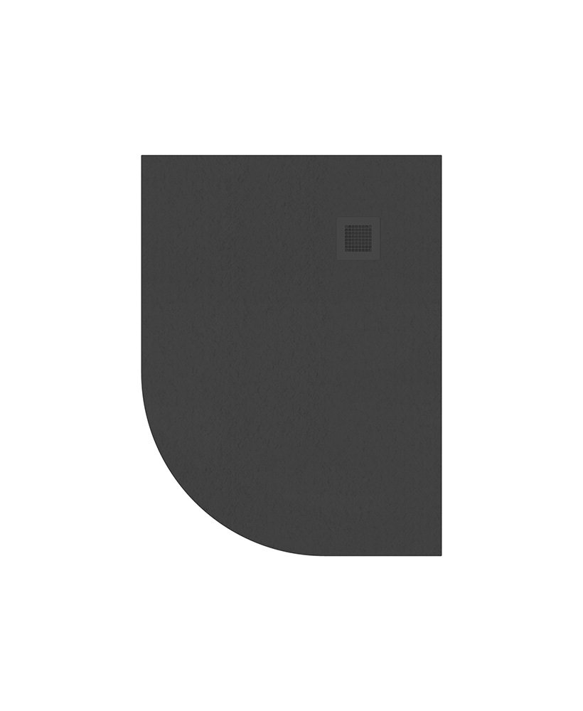 SLATE 1200x900 Offset Quadrant Shower Tray RH Anthracite - Anti Slip