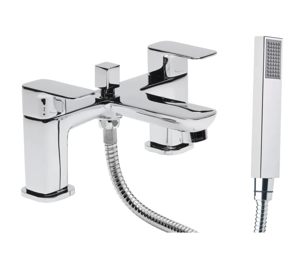 HAZE DECK MOUNTED BATH SHOWER MIXER CHROME