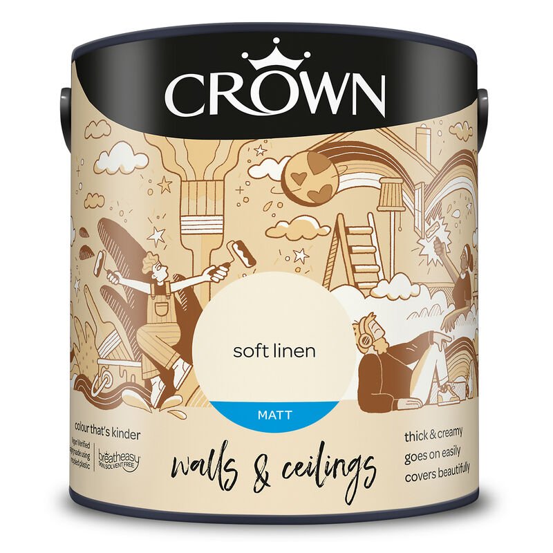 CROWN CR MATT EMULSION SOFT LINEN 2.5L