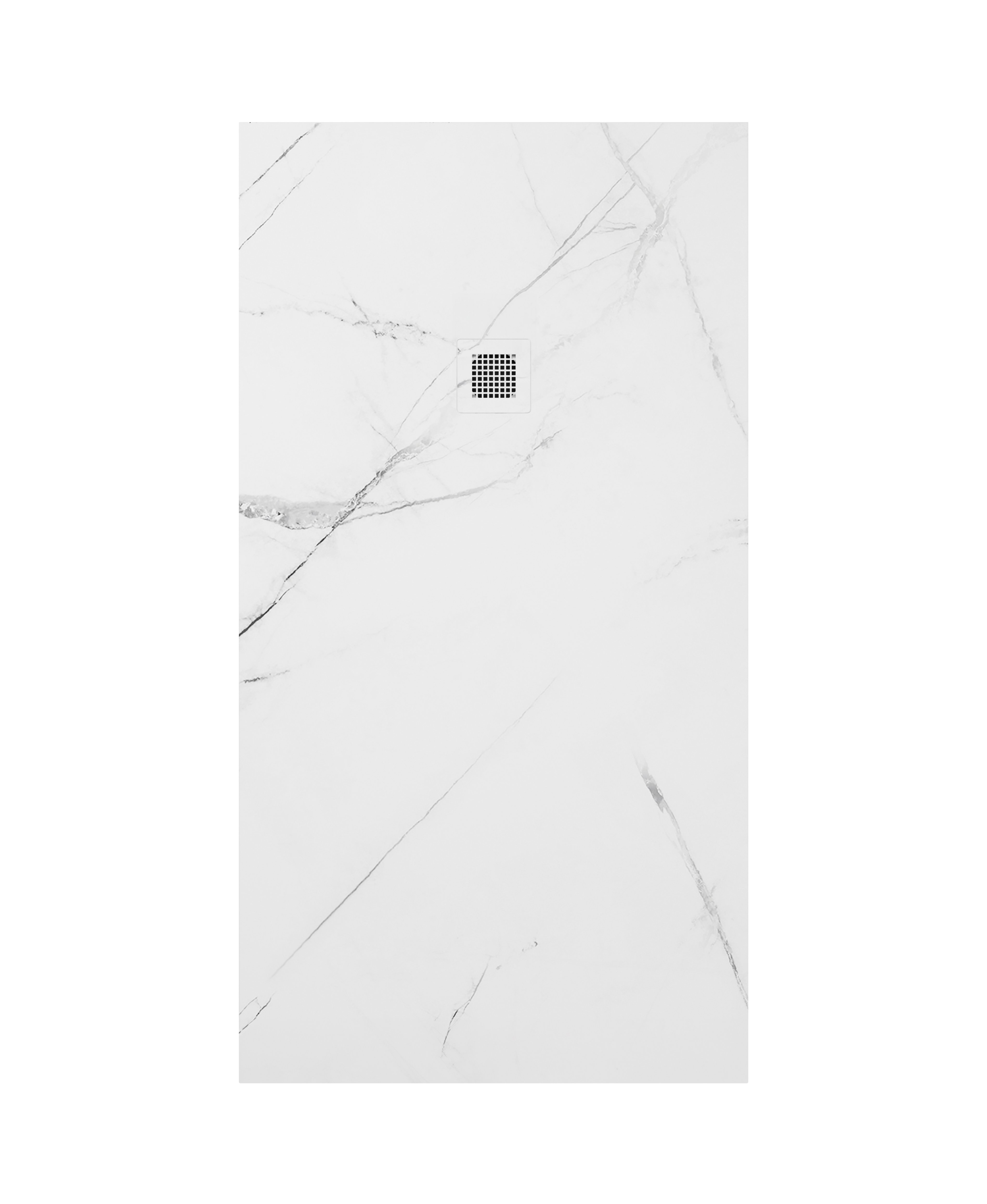 UNITY RECTANGLE 1700X900MM SHOWER TRAY WHITE MARBLE & WASTE