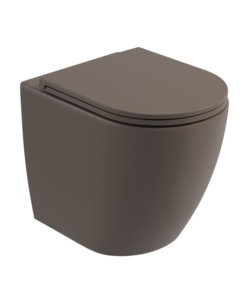 AVANTI Back To Wall Rimless WC & Seat - Ground Mocha