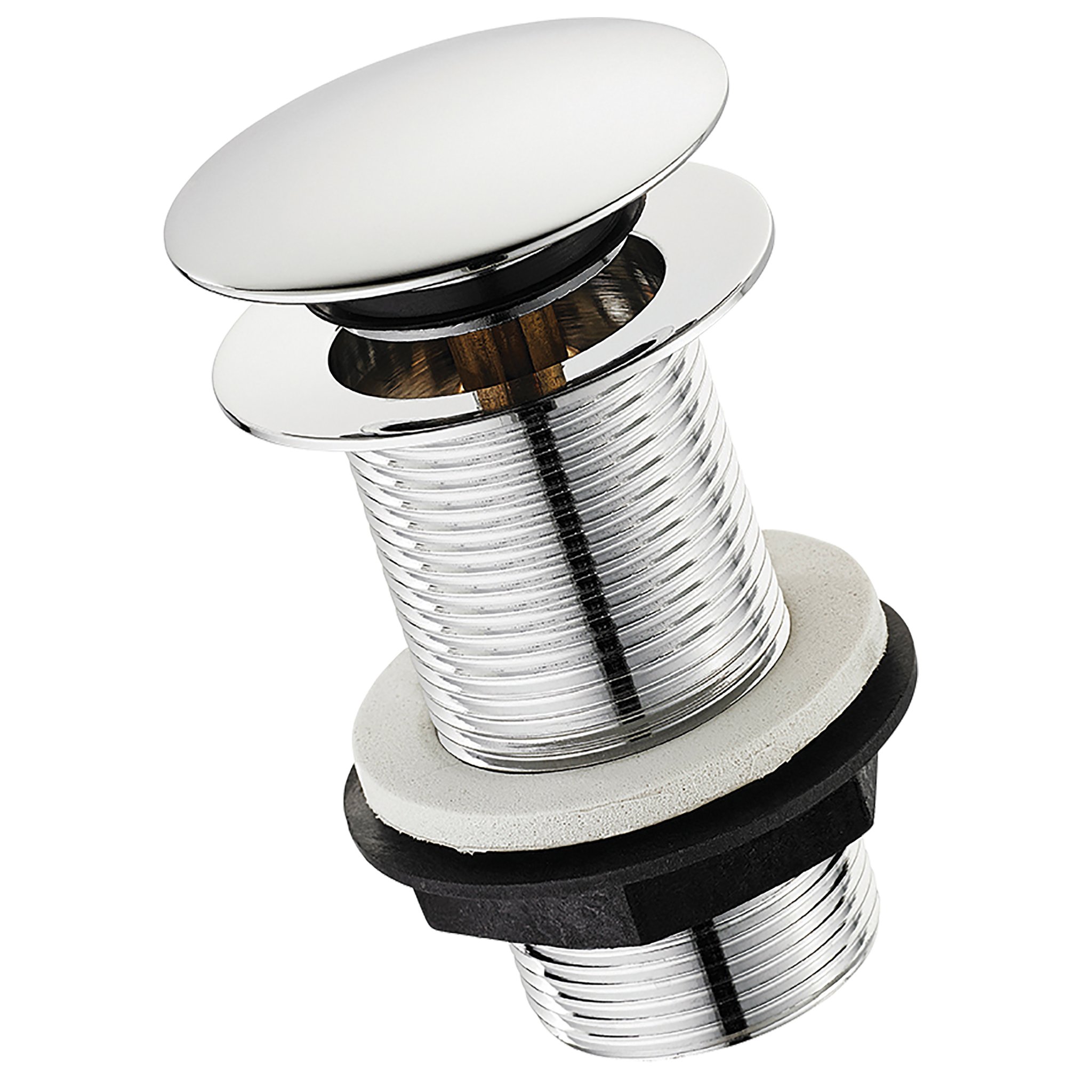 CLICK WASTE CHROME UNSLOTTED
