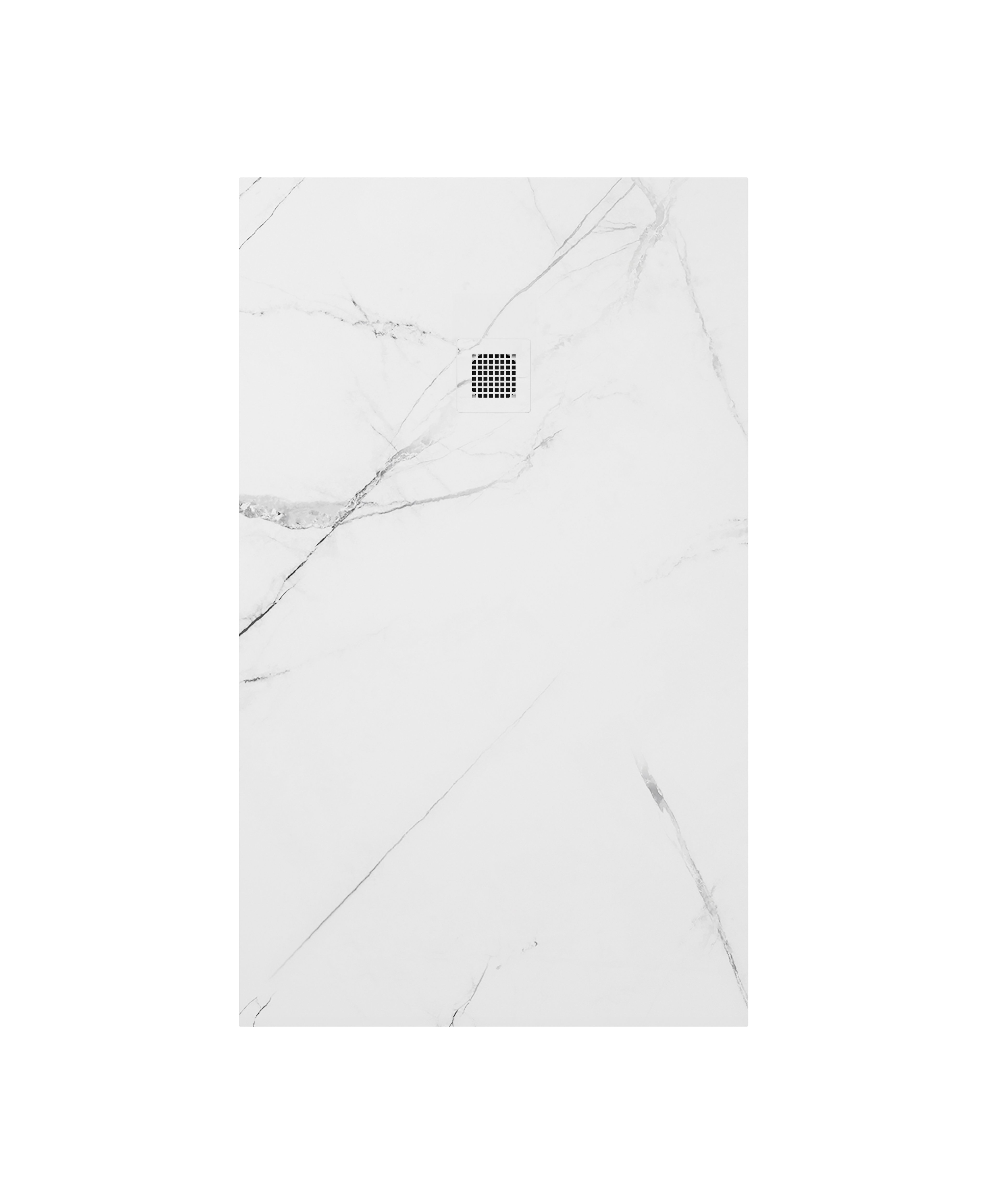 UNITY RECTANGLE 1500X900MM SHOWER TRAY WHITE MARBLE & WASTE