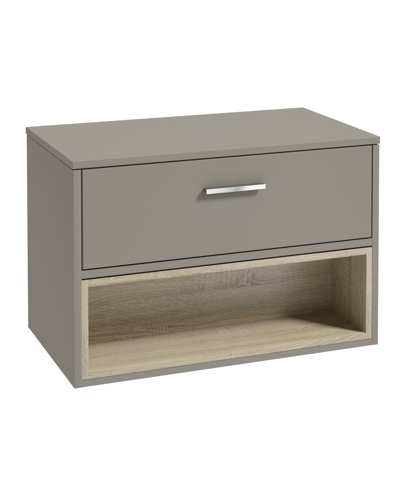 MALMO 80CM COUNTERTOP BASIN KHAKI MATT - CHROME HANDLE