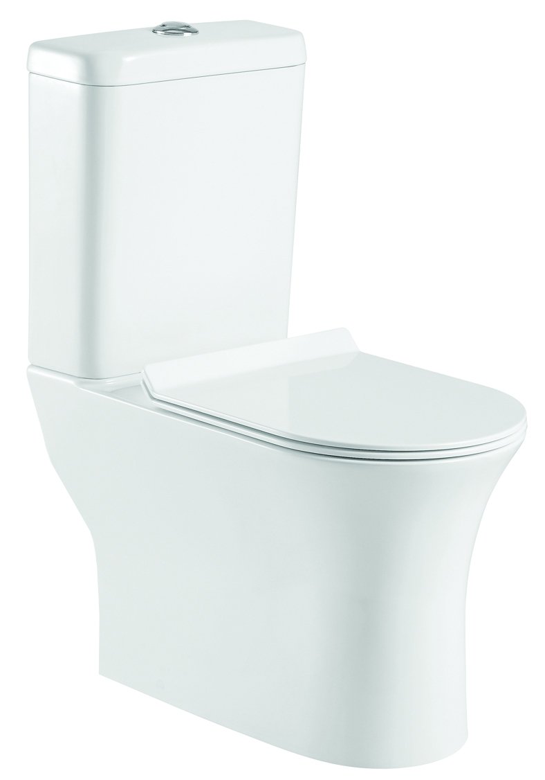AMANDA CLOSE COUPLED RIMLESS WC-SLIM SOFT CLOSE SEAT